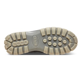 Ecco Track 25 Hiking Boots sole view showing lugged rubber outsole with multi-directional tread pattern and embossed Ecco Track branding