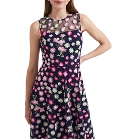 Ira Floral Embroidered Midi Dress