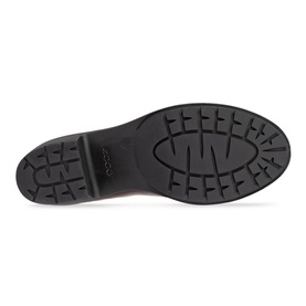 Ecco Metropole Zurich Chelsea Boots brown rubber outsole with deep tread pattern and ECCO branding, 55mm platform heel visible