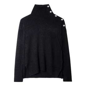 Alma Star-Embellished Turtleneck Sweater