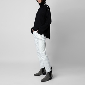 Alma Star-Embellished Turtleneck Sweater