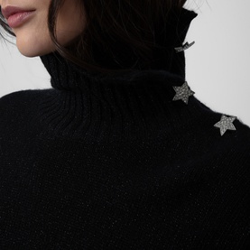 Alma Star-Embellished Turtleneck Sweater