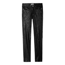 Phlame Crinkled Leather Trousers