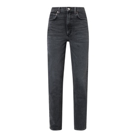 Stovepipe High-Rise Straight Leg Jeans