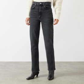 Stovepipe High-Rise Straight Leg Jeans