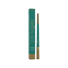 Brow Aid The Definer Duo Brow Pencil & Highlight in Light, shown with teal and gold packaging box