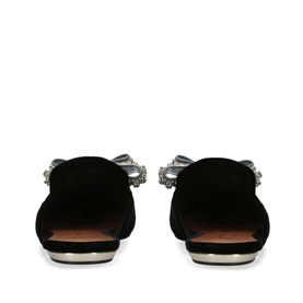 Olive Embellished Bow-Detail Mules