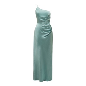 Kelly One Shoulder Satin Maxi Dress
