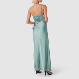 Kelly One Shoulder Satin Maxi Dress