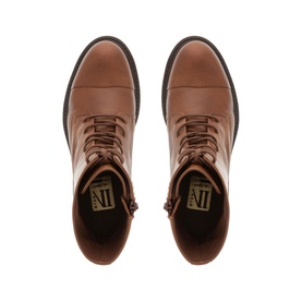 Rosemarie Tan Leather Lace Up Ankle Boots