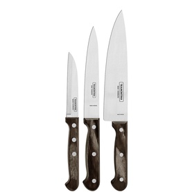 Wooden Handle Knife Set, Three-Piece Set