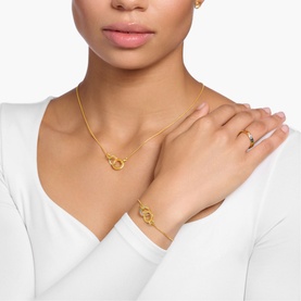 Together Forever Embellished Gold-Plated Bracelet