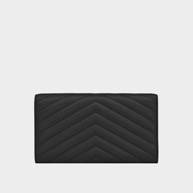 Cassandre Matelass&eacute; Large Leather Flap Wallet