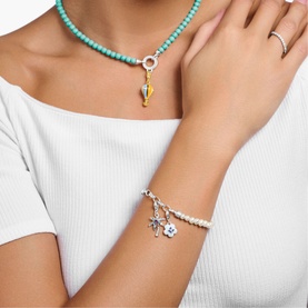 Freshwater Pearl Charm Holder Bracelet