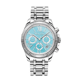 Divine Chrono Stainless Steel Turquoise Watch