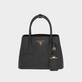 Double Mini Saffiano Leather Bag