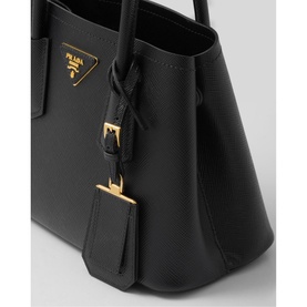 Double Mini Saffiano Leather Bag