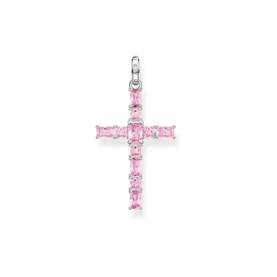 Sparkling Cross Shaped Charm Pendant