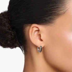 Sparkling Pav&eacute; Hoop Earrings