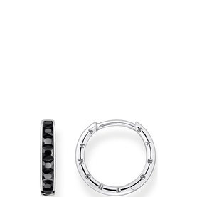 Sparkling Pav&eacute; Hoop Earrings