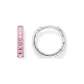 Sparkling Pav&eacute; Hoop Earrings