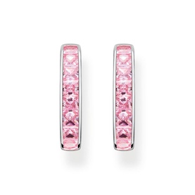 Sparkling Pav&eacute; Hoop Earrings