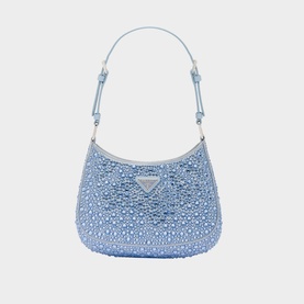 Cleo Satin Crystal Appliqu&eacute; Shoulder Bag