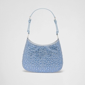 Cleo Satin Crystal Appliqu&eacute; Shoulder Bag