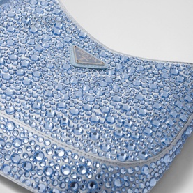 Cleo Satin Crystal Appliqu&eacute; Shoulder Bag