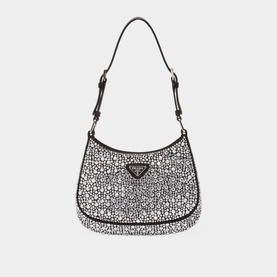 Cleo Satin Appliqu&eacute; Shoulder Bag