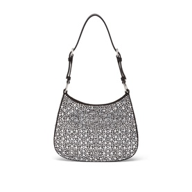 Cleo Satin Appliqu&eacute; Shoulder Bag