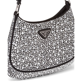 Cleo Satin Appliqu&eacute; Shoulder Bag