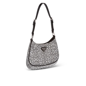 Cleo Satin Appliqu&eacute; Shoulder Bag