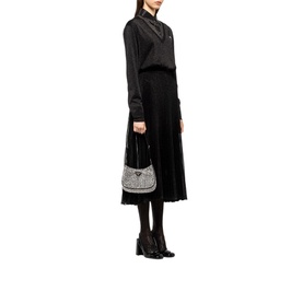Cleo Satin Appliqu&eacute; Shoulder Bag
