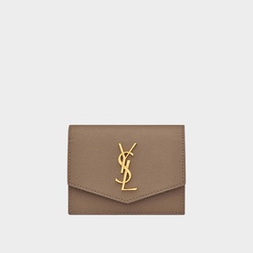 Uptown Grain De Poudre Embossed Leather Card Case