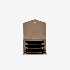 Uptown Grain De Poudre Embossed Leather Card Case
