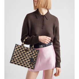 Symbole Small Jacquard Fabric Hand Bag