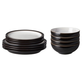 Elements Black 12-Piece Tableware Set