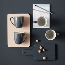 Elements Fossil Grey Set of Four Coffee Mugs