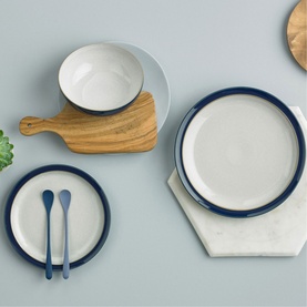 Elements Dark Blue 12-Piece Tableware Set