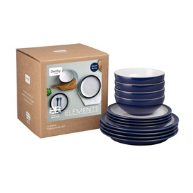 Elements Dark Blue 12-Piece Tableware Set