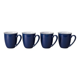 Elements Dark Blue Set of Four Coffee Beaker/Mugs