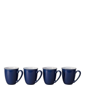 Elements Dark Blue Set of Four Coffee Beaker/Mugs