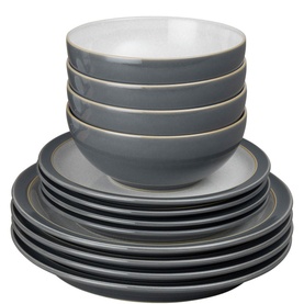 Elements Fossil Grey 12-Piece Tableware Set