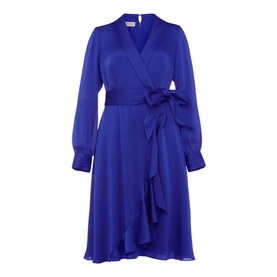 Sally Satin Wrap Mini Dress