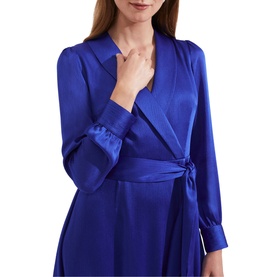 Sally Satin Wrap Mini Dress