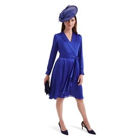 Sally Satin Wrap Mini Dress