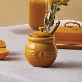 Stoneware Honey Pot and Dipper