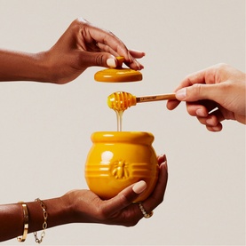 Stoneware Honey Pot and Dipper