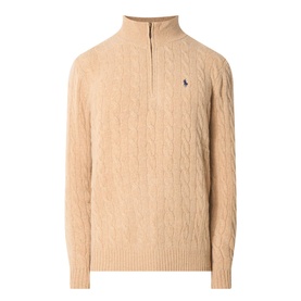 Cable Knit Half-Zip Sweater